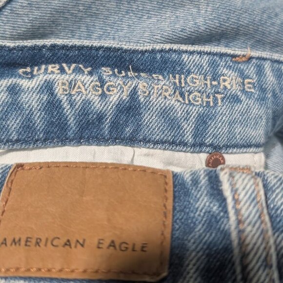 NEW AE | Stretch Curvy Super High-Waisted Baggy Straight Jean (20-Reg) - Picture 6 of 12